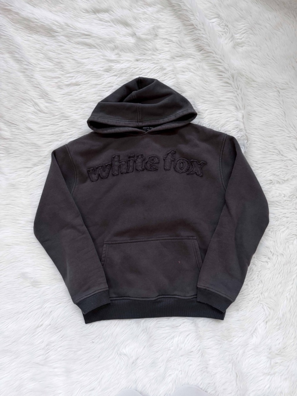 White Fox From The Archives Lexi Oversized Hoodie - Charcoal - XS/S